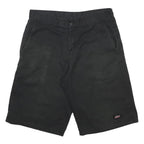 DICKIES Mens Black Casual Cotton Blend Shorts M W30 Durable Classic Fit