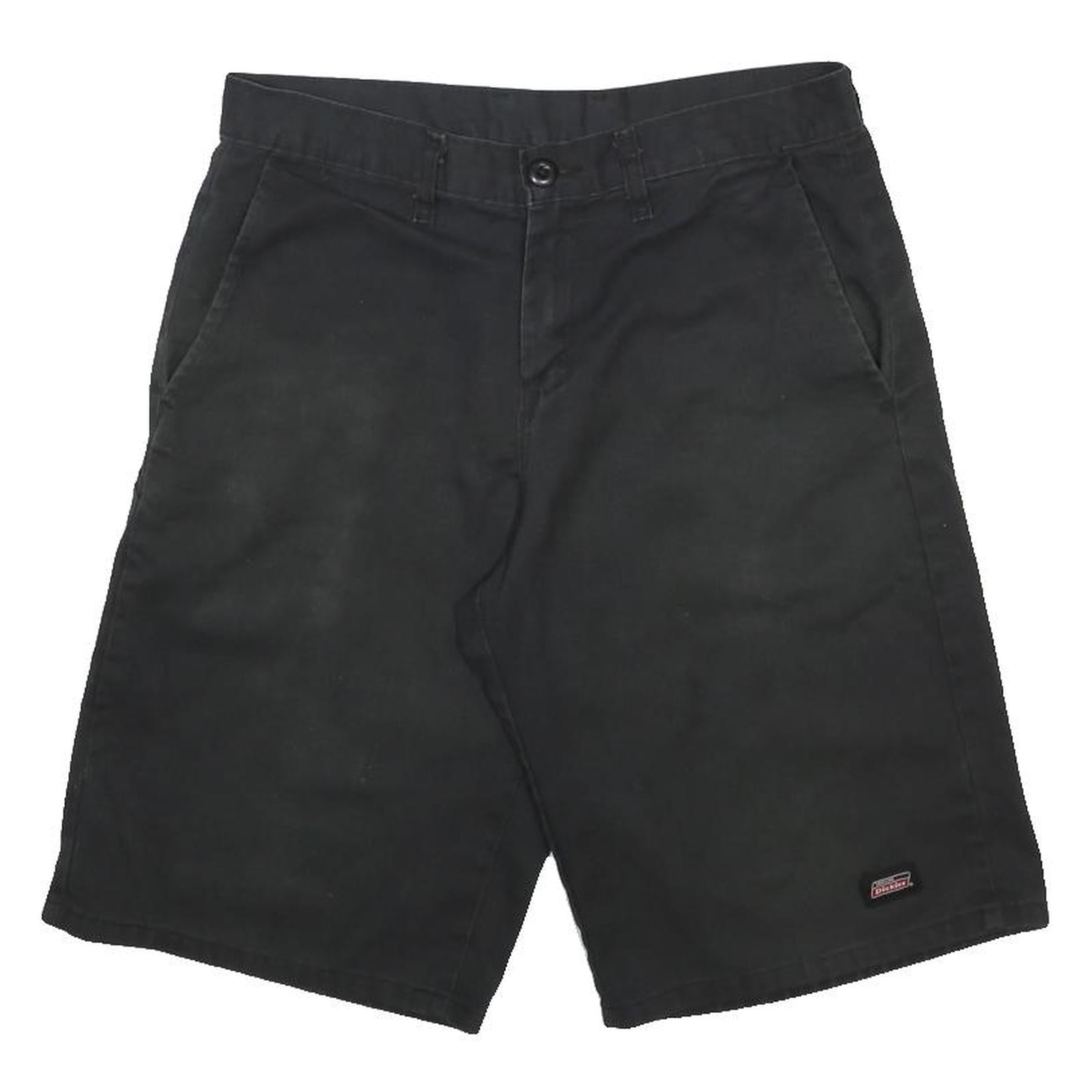DICKIES Mens Black Casual Cotton Blend Shorts M W30 Durable Classic Fit