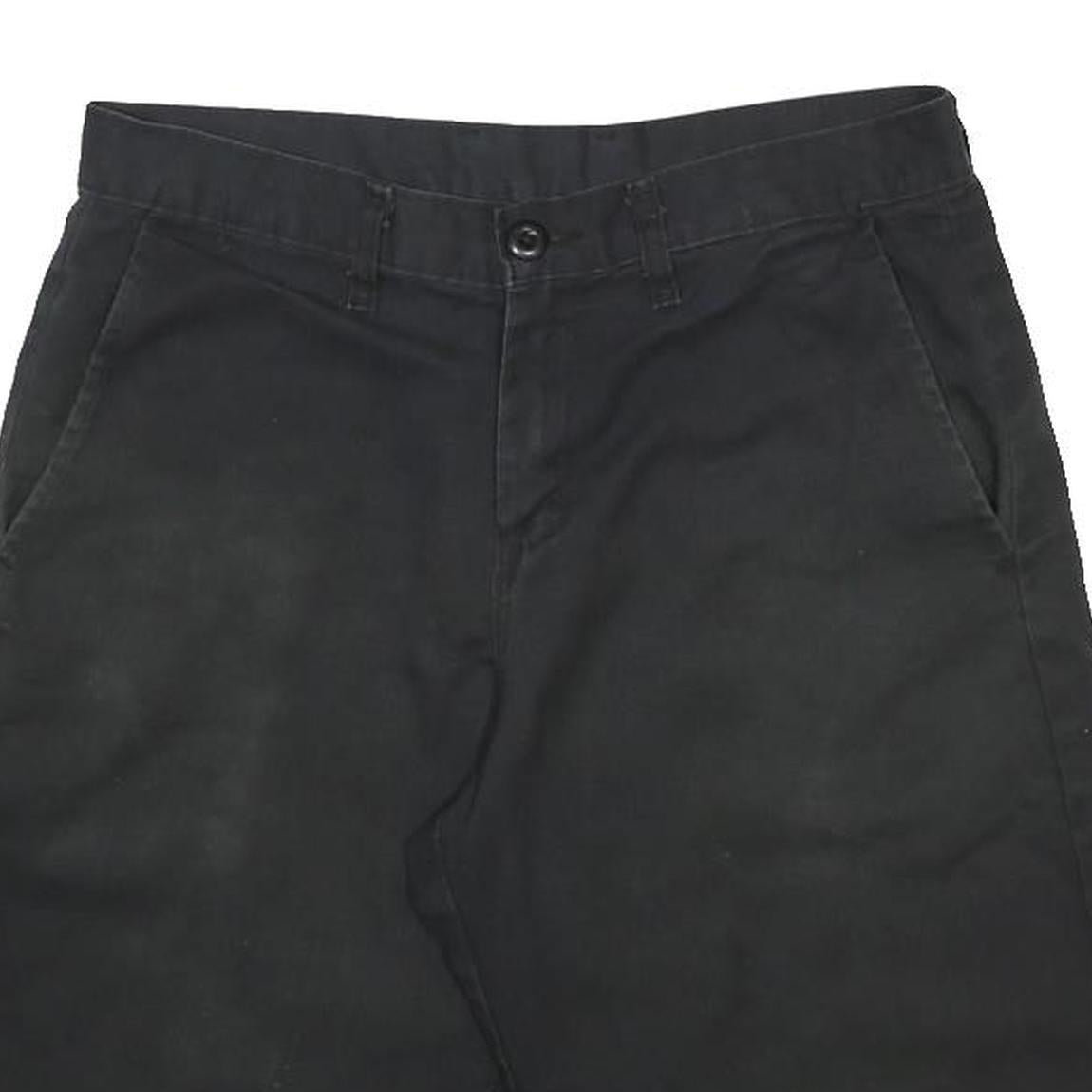 DICKIES Mens Black Casual Cotton Blend Shorts M W30 Durable Classic Fit