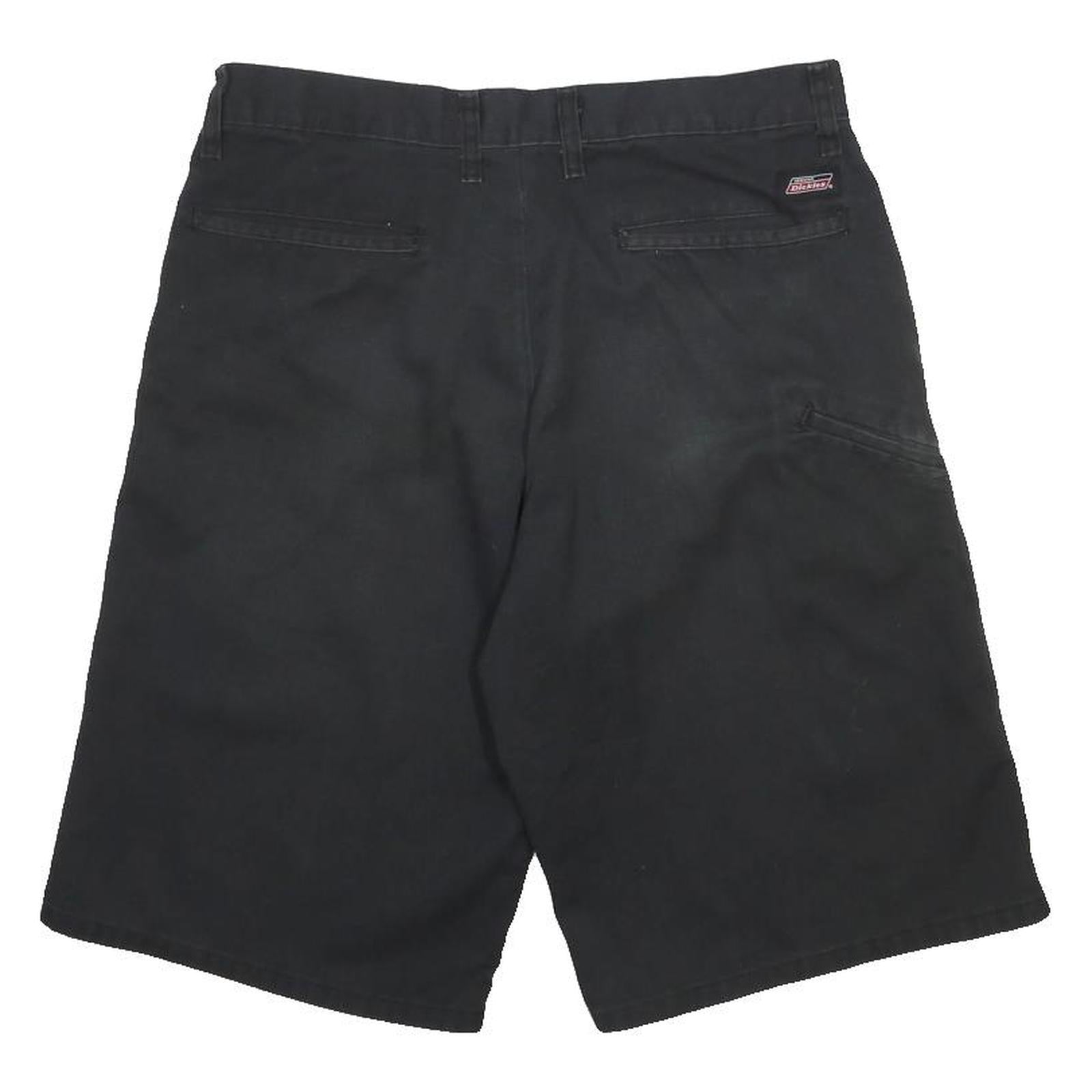 DICKIES Mens Black Casual Cotton Blend Shorts M W30 Durable Classic Fit
