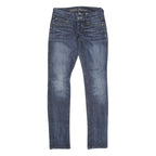 GUESS Womens Jeans Blue Slim Skinny Denim Medium W24 L32 Crystal Skull Back