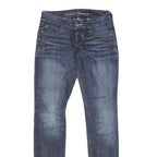 GUESS Womens Jeans Blue Slim Skinny Denim Medium W24 L32 Crystal Skull Back