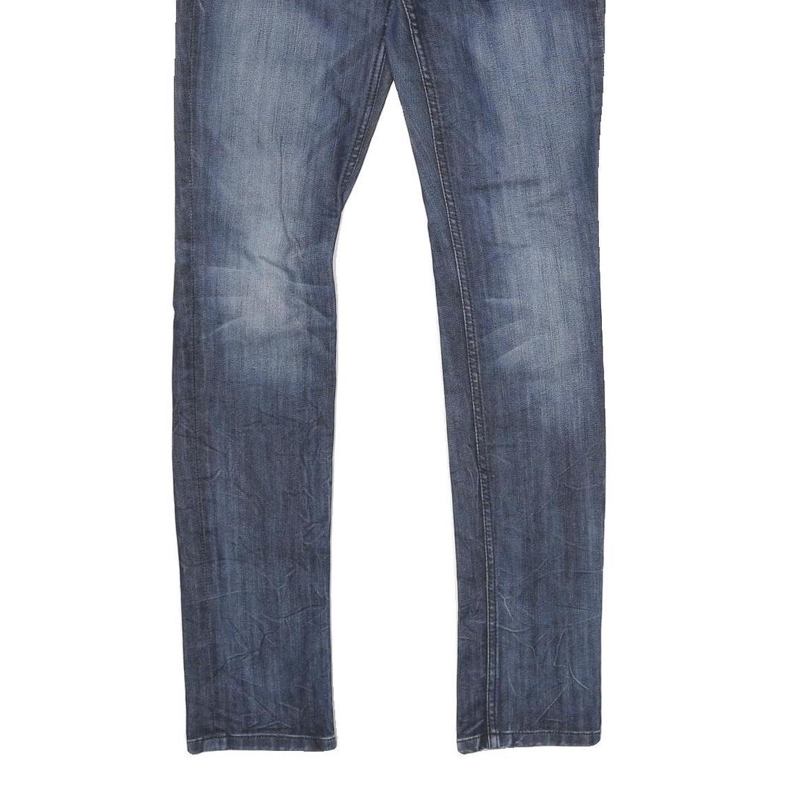 GUESS Womens Jeans Blue Slim Skinny Denim Medium W24 L32 Crystal Skull Back