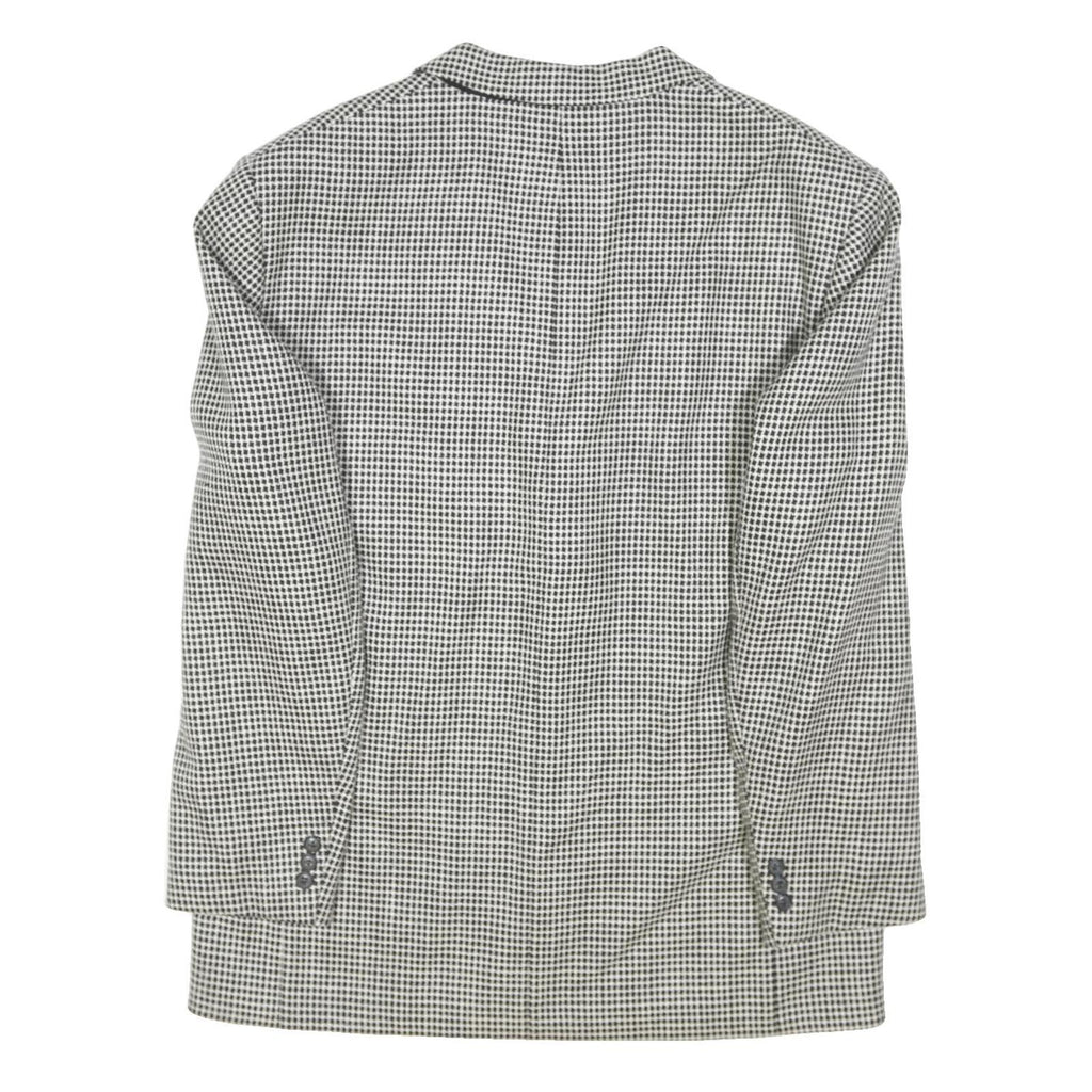 LIBERTY Mens Black & White Check Wool Button Jacket M Woven Classic Tailored