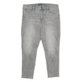 LAUREN RALPH LAUREN Womens Grey Regular Fit Straight Denim Jeans W34 L26 Zip