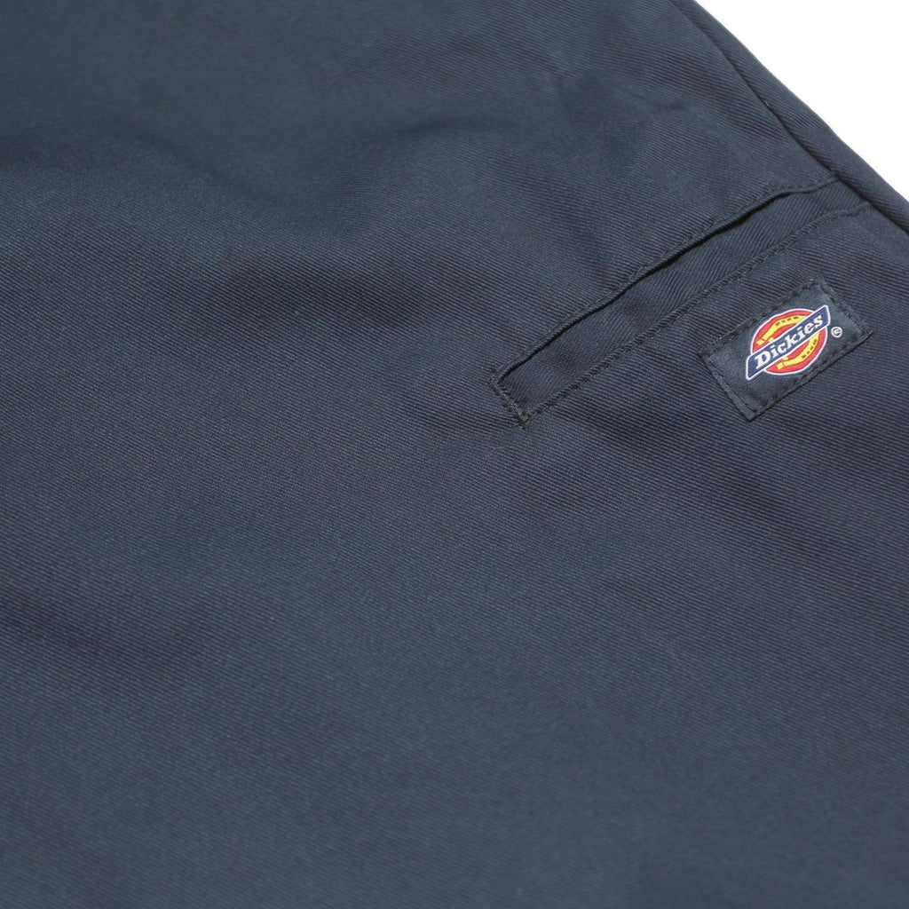 DICKIES Mens Cotton Blend Navy Blue Loose Straight Leg Trousers W32 L34 Workwear
