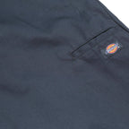 DICKIES Mens Cotton Blend Navy Blue Loose Straight Leg Trousers W32 L34 Workwear