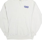 LEE Mens White Freedom High School Hoodie L Cotton Pullover 2007 Print