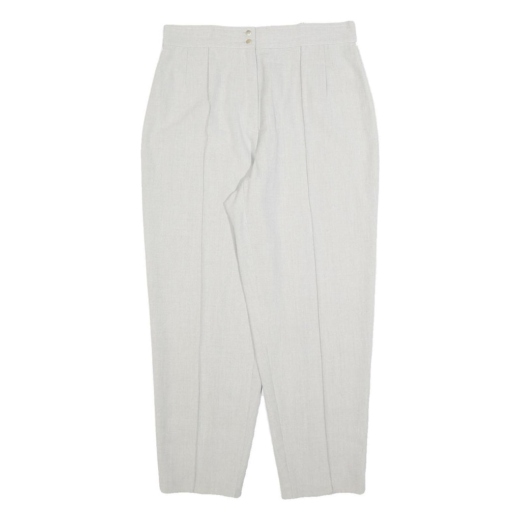 CARTOON Womens Relaxed Cream Trousers W32 L28 Casual Office Wear Zip Closure