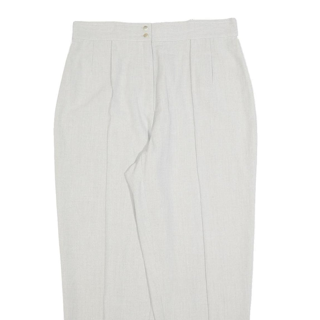 CARTOON Womens Relaxed Cream Trousers W32 L28 Casual Office Wear Zip Closure