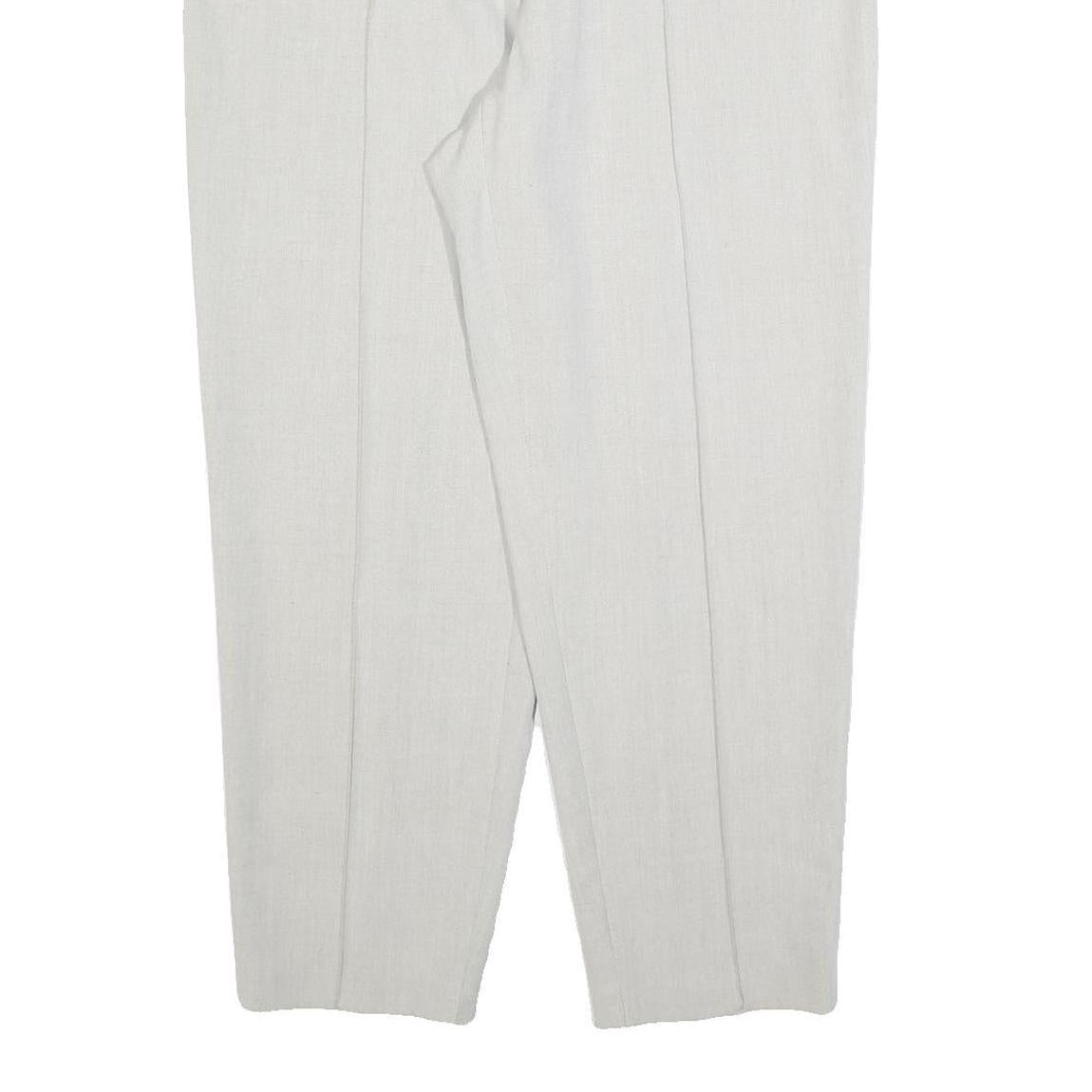 CARTOON Womens Relaxed Cream Trousers W32 L28 Casual Office Wear Zip Closure