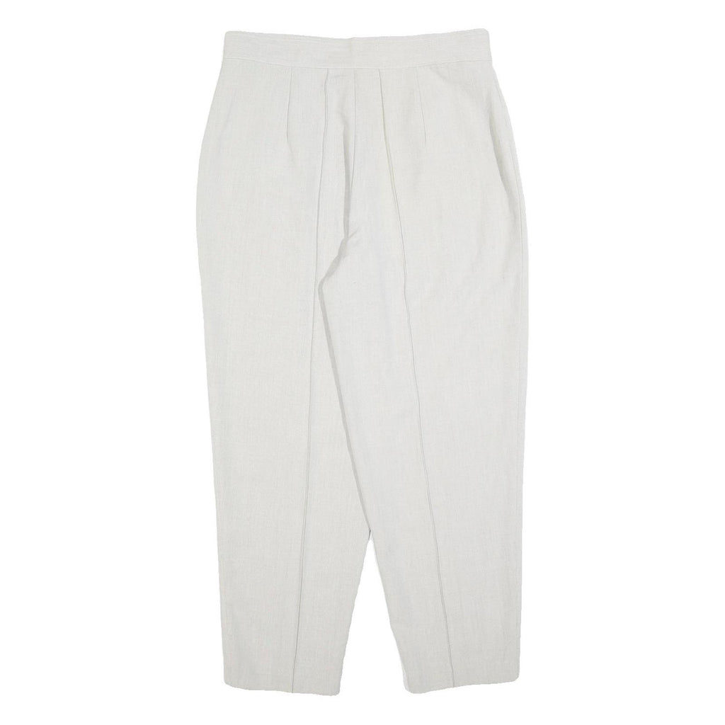 CARTOON Womens Relaxed Cream Trousers W32 L28 Casual Office Wear Zip Closure