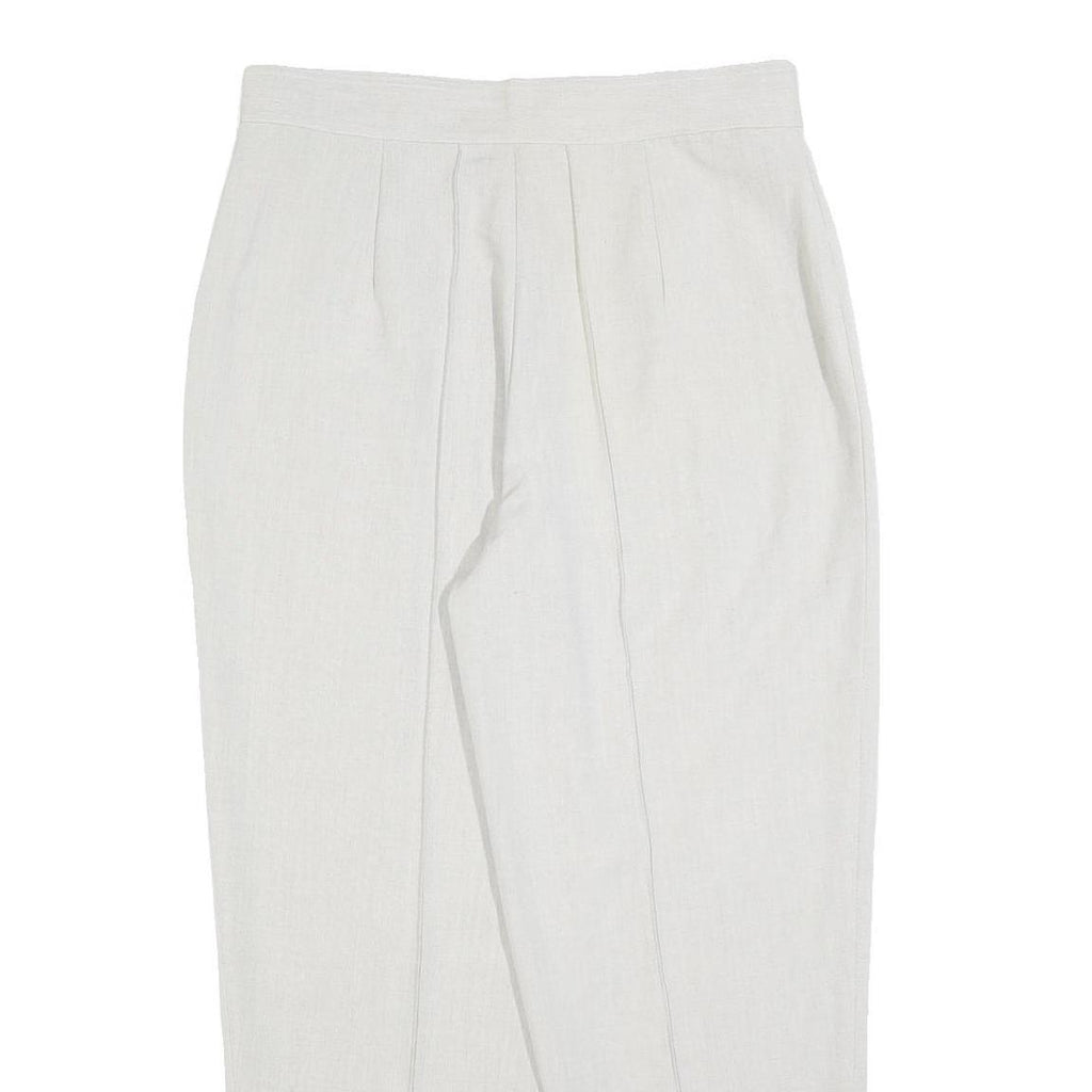 CARTOON Womens Relaxed Cream Trousers W32 L28 Casual Office Wear Zip Closure