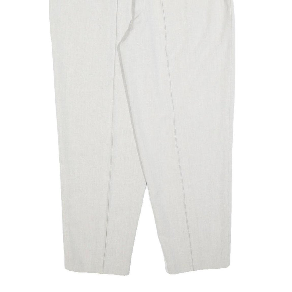 CARTOON Womens Relaxed Cream Trousers W32 L28 Casual Office Wear Zip Closure