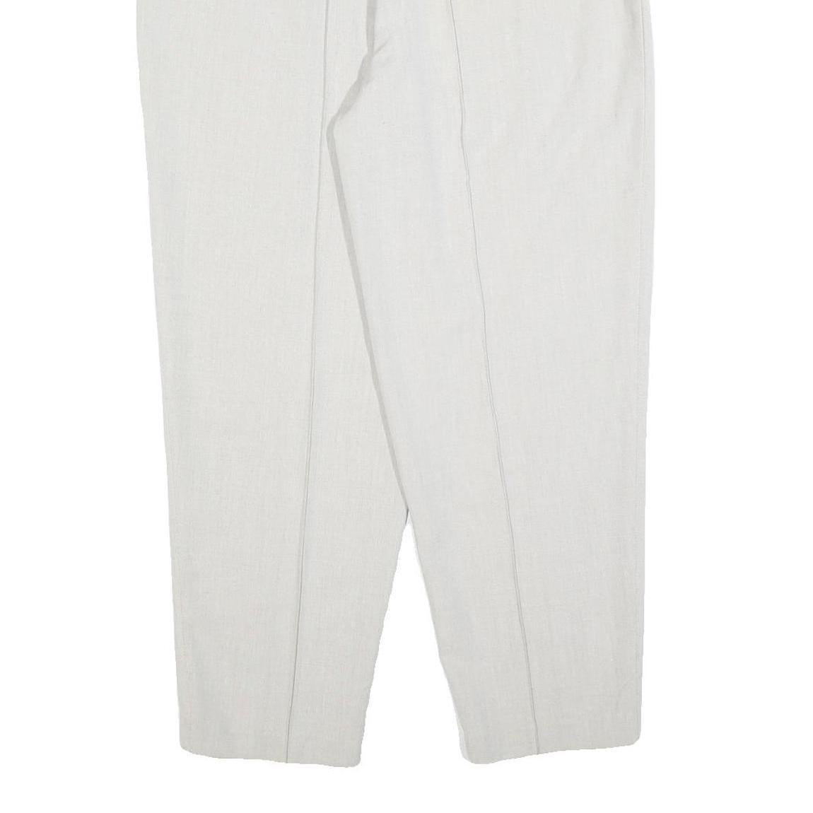 CARTOON Womens Relaxed Cream Trousers W32 L28 Casual Office Wear Zip Closure