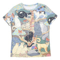 EMERY ROSE Womens Multi Colour Cat Print Modern T-Shirt M Short Sleeve Crew Neck