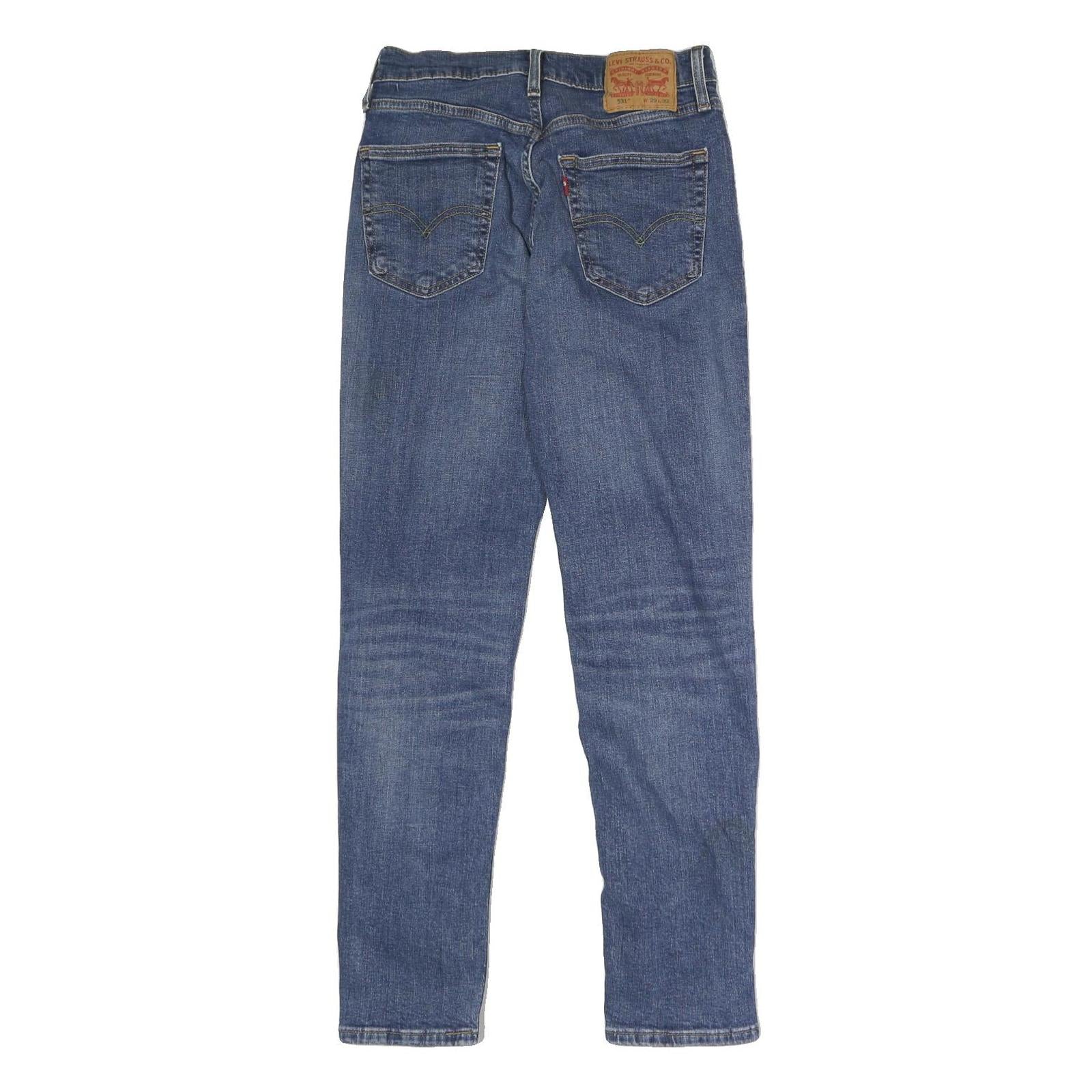 LEVI'S 511 Mens Slim Blue Denim Medium Wash Jeans W26 L29 Zip Classic Fit