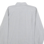 LACOSTE Mens Grey & White Check Shirt S Button-Down Collar Long Sleeve Casual