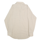 KINGSPORT Mens Beige Check Shirt M Casual Button-Up Long Sleeve Comfortable