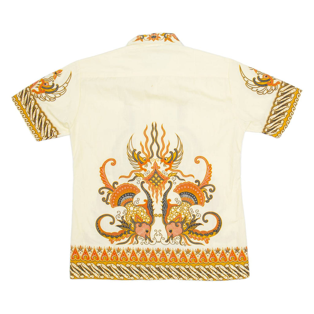 Mens Shirt Yellow Crazy Pattern S