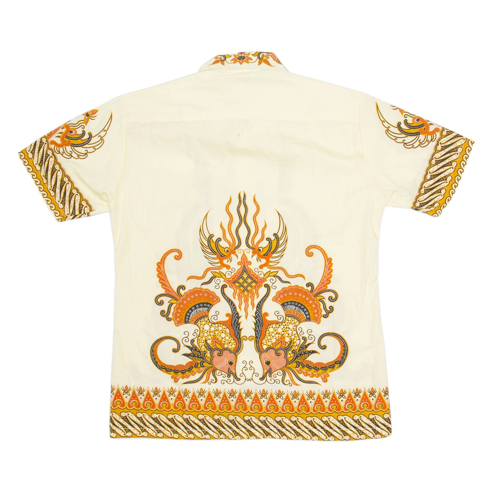 Mens Shirt Yellow Crazy Pattern S