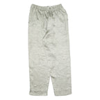 Pleated Chino Womens Trousers Silver Relaxed Tapered 90s W26 L26