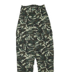 Womens Polyester Blend Green Camouflage Relaxed Straight Trousers W22 L28