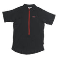 IXS Mens Black & Red Modern T-Shirt S Short Sleeve 1/4 Zip Sports Activewear