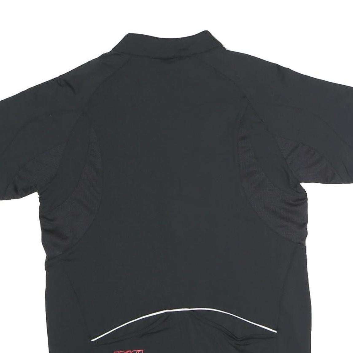 IXS Mens Black & Red Modern T-Shirt S Short Sleeve 1/4 Zip Sports Activewear