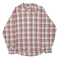 WRANGLER Mens Red & White Check Shirt XL Cotton Blend Casual Button Down