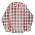 WRANGLER Mens Red & White Check Shirt XL Cotton Blend Casual Button Down