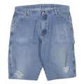 WRANGLER Mens Shorts Blue Casual Denim L W36 Distressed Workwear