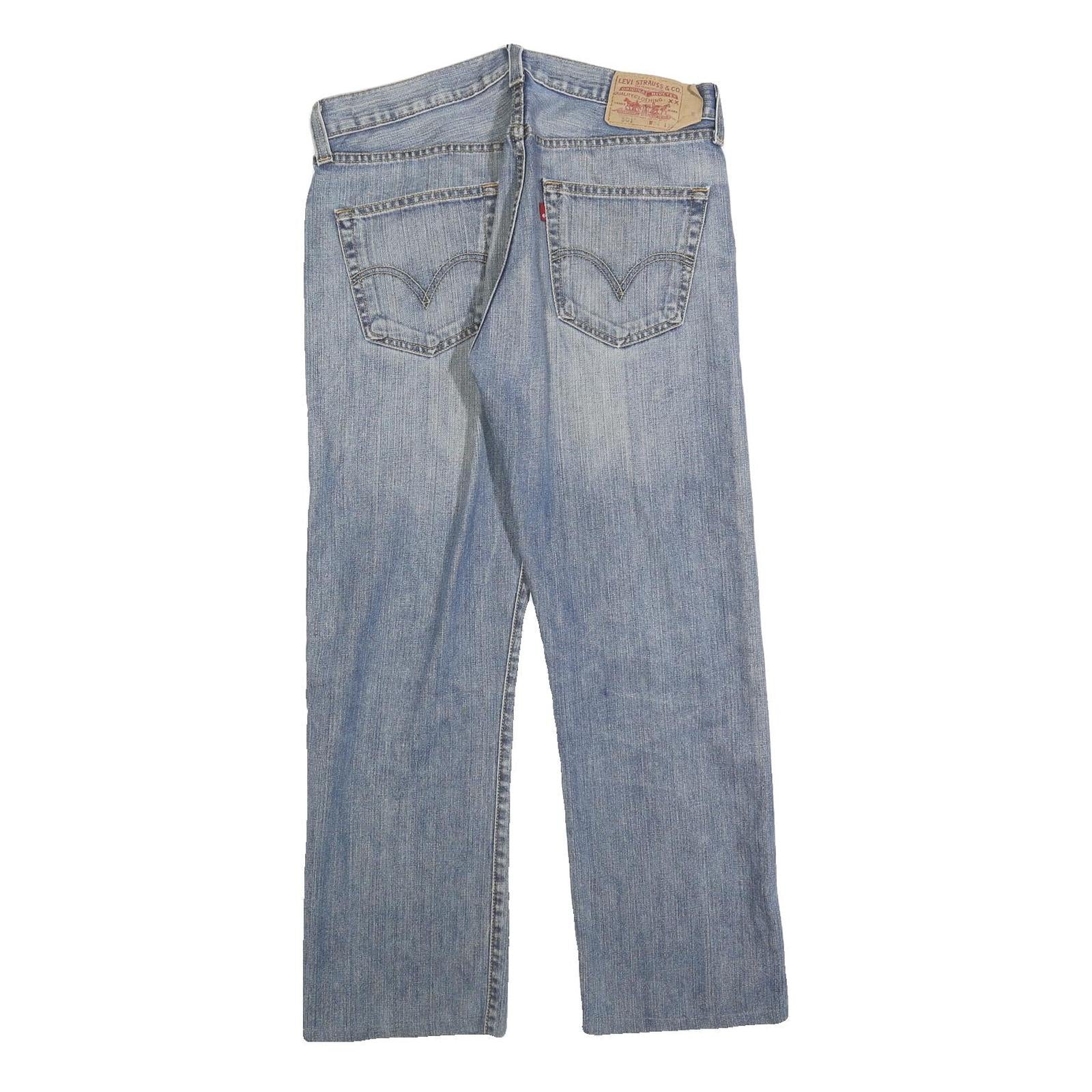 LEVI'S 501 Mens Jeans Blue Regular Straight Denim Medium W34 L28 Classic Fit