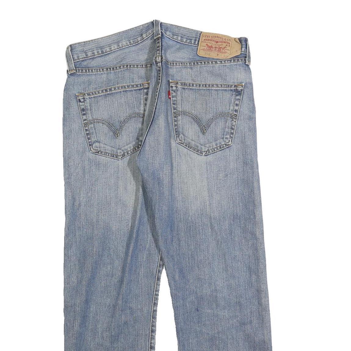 LEVI'S 501 Mens Jeans Blue Regular Straight Denim Medium W34 L28 Classic Fit