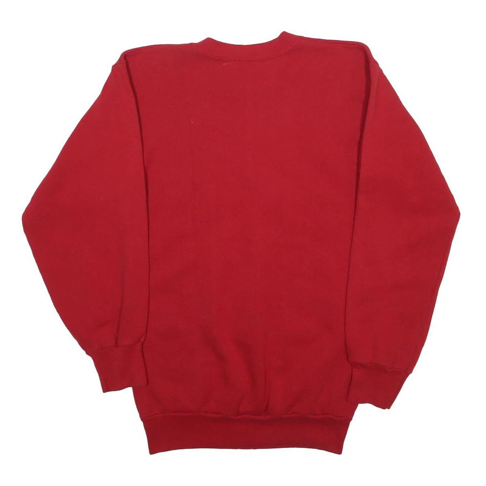 TULTEX Womens Red Rose Bowl Wisconsin Crew Neck M Retro Graphic Sweatshirt