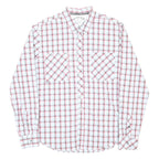 HILFIGER DENIM Womens Red & White Check Shirt 2XL Button Down Casual Cotton