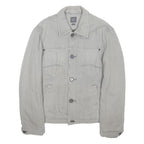 ARMANI EXCHANGE Mens Grey Cotton Blend Button Jacket L Casual Lightweight
