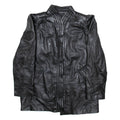 Mens Jacket Black Leather Faux Leather L