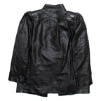 Mens Jacket Black Leather Faux Leather L