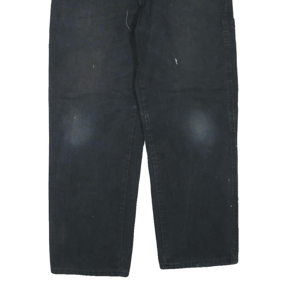 DICKIES Mens Black Regular Fit Straight Denim Jeans W36 L28 Workwear Durable