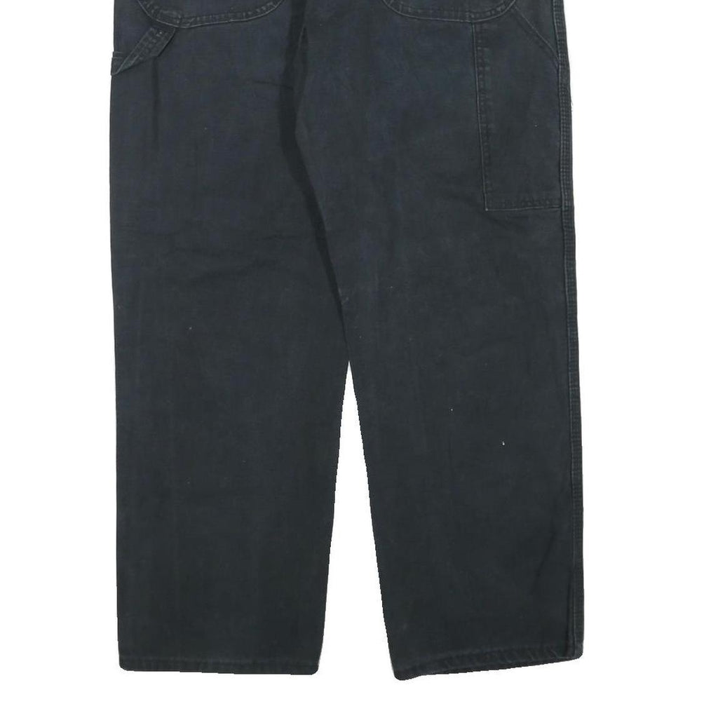 DICKIES Mens Black Regular Fit Straight Denim Jeans W36 L28 Workwear Durable