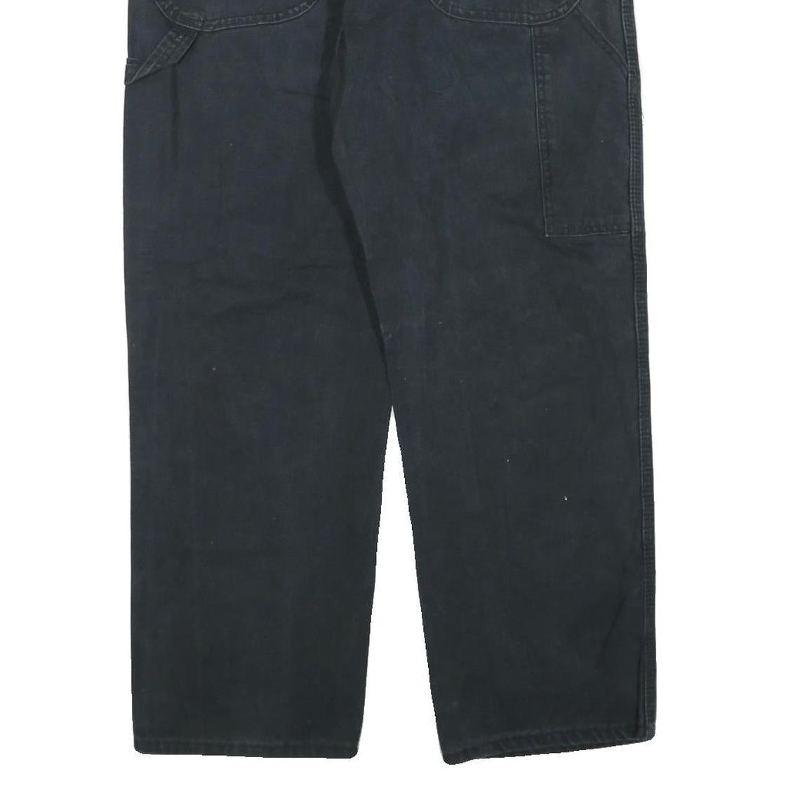 DICKIES Mens Black Regular Fit Straight Denim Jeans W36 L28 Workwear Durable