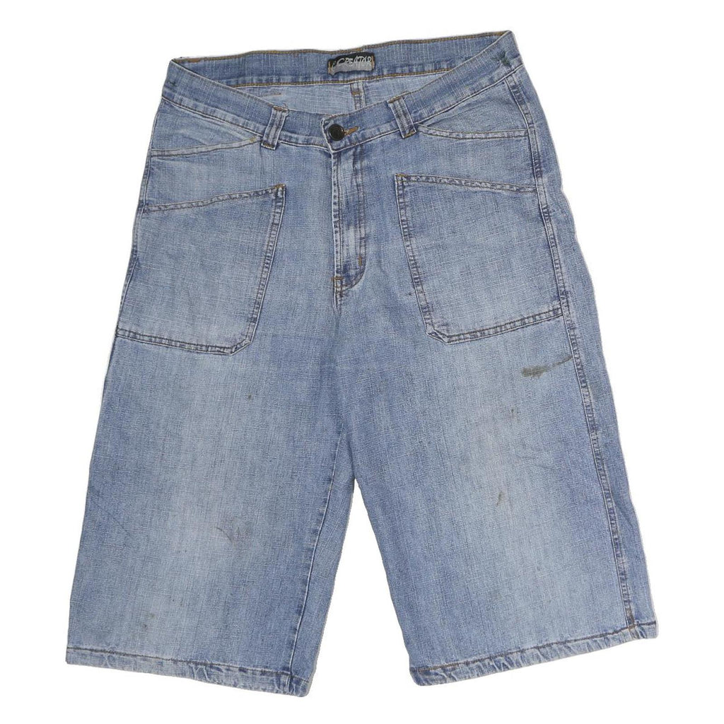 CREATOR Mens Denim Blue Cotton Shorts M W34 Casual Pocketed