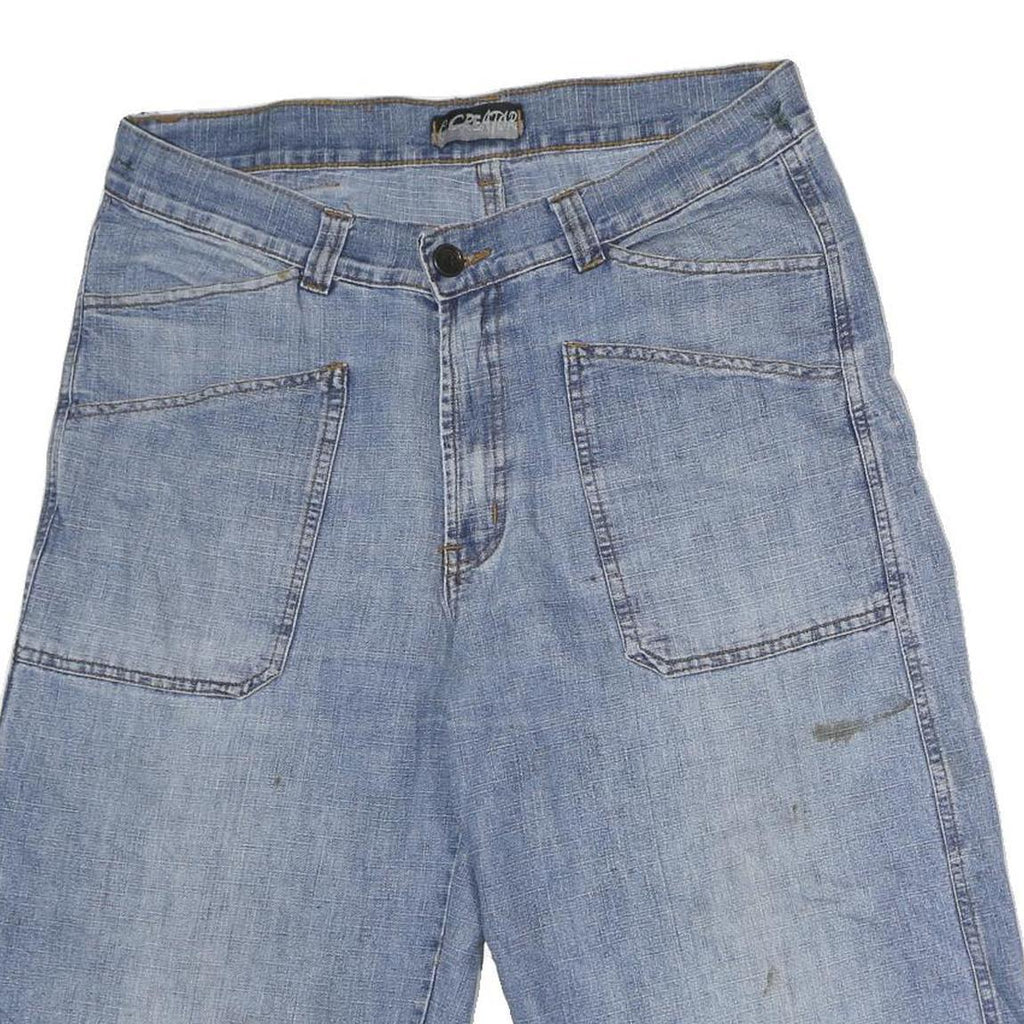 CREATOR Mens Denim Blue Cotton Shorts M W34 Casual Pocketed