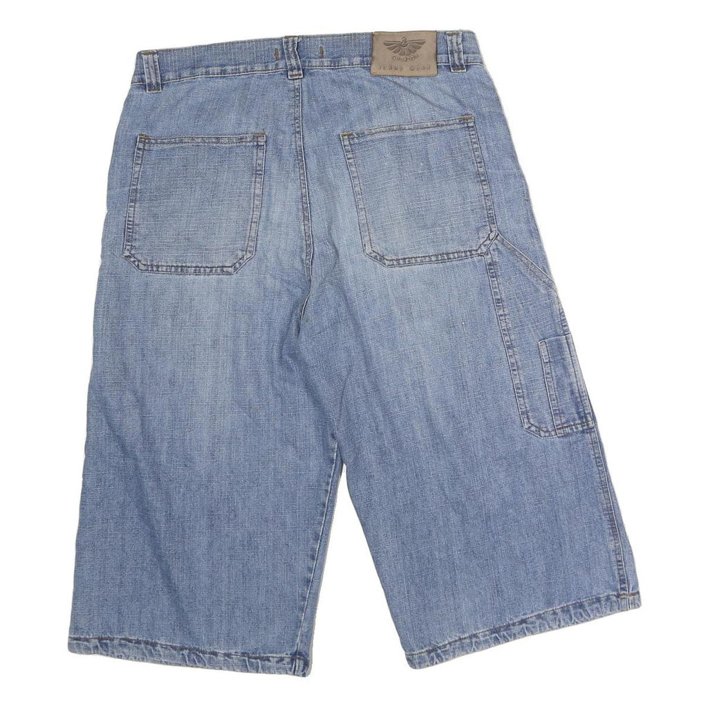CREATOR Mens Denim Blue Cotton Shorts M W34 Casual Pocketed