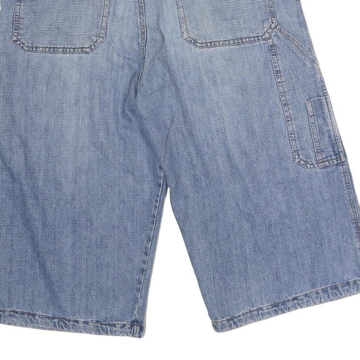 CREATOR Mens Denim Blue Cotton Shorts M W34 Casual Pocketed