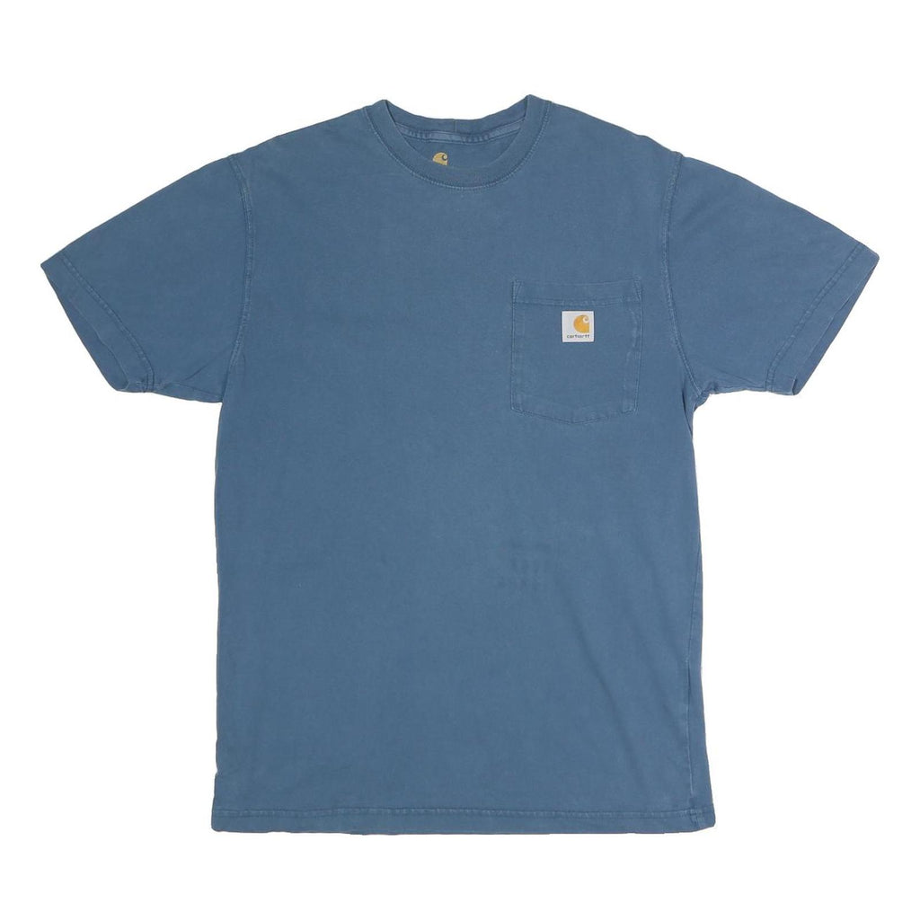 CARHARTT Mens Blue Pocket T-Shirt S Short Sleeve Crew Neck Casual Cotton Tee