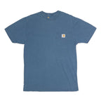 CARHARTT Mens Blue Pocket T-Shirt S Short Sleeve Crew Neck Casual Cotton Tee