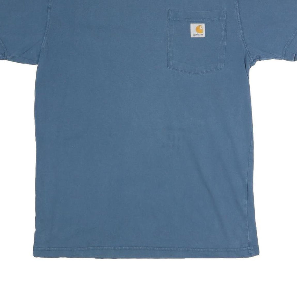 CARHARTT Mens Blue Pocket T-Shirt S Short Sleeve Crew Neck Casual Cotton Tee