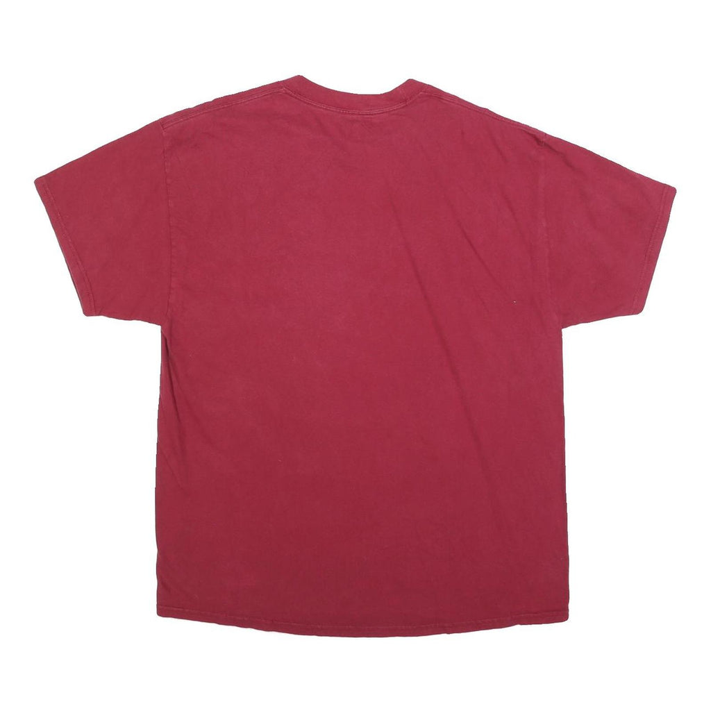 HANES Mens Maroon West Campus Grandpa Graphic T-Shirt XL Short Sleeve Crew Neck